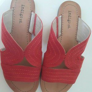 Indigo Rd Bayron Slides Sandals Womens Size 6.5 Red/Coral